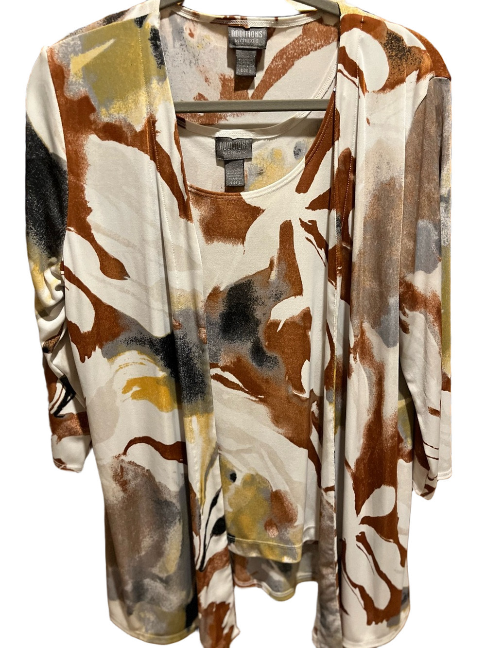 37. WOMENS CHICO’S 3/XL DETAIL TOP & TANK SET